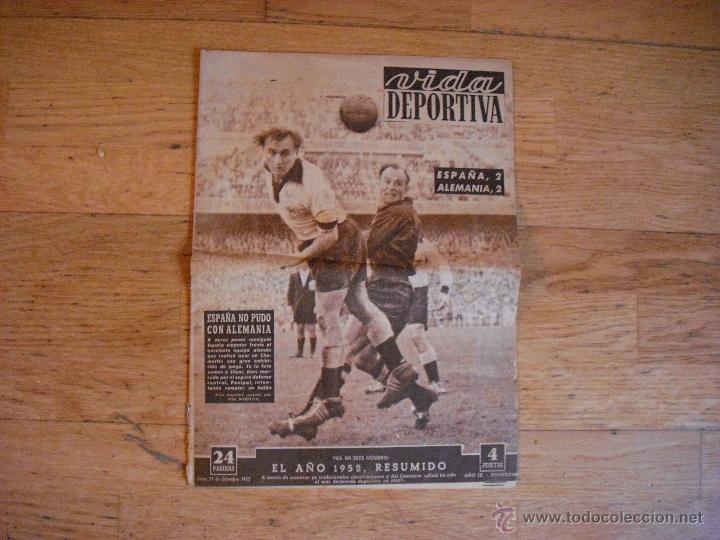 Coleccionismo deportivo: VIDA DEPORTIVA 1952 DICIEMBRE. EN EL INTERIOR EL AÑO RESUMIDO Nº 381 - Foto 1 - 45496151