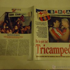 Coleccionismo deportivo: REVISTA BARCA FUTBOL CLUB BARCELONA TRICAMPEON . 