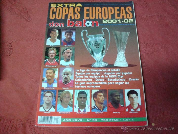 Coleccionismo deportivo: extra copas europeas 2001 don balon - Foto 1