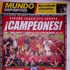 Coleccionismo deportivo: DIARIO MUNDO DEPORTIVO ESPAÑA CAMPEONA EUROPA 2008. Lote 47736761