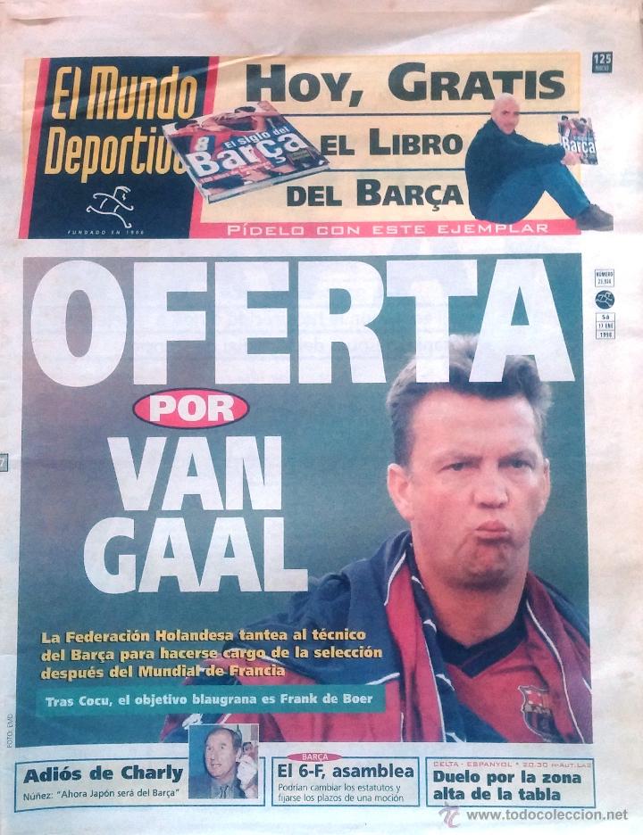 Colecionismo desportivo: MUNDO DEPORTIVO. 1998. OFERTA POR VAN GAAL