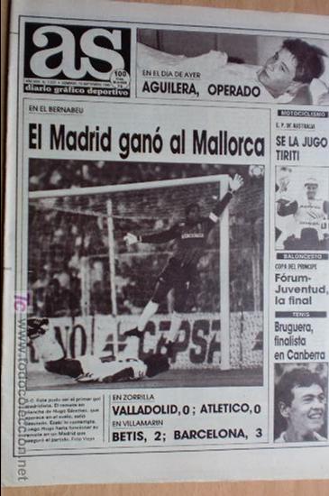 Coleccionismo deportivo: AS-1990-N&ordm;7233-AGUILERA OPERADO. - Foto 1