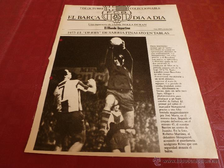 Coleccionismo deportivo: EL BAR&Ccedil;A DIA A DIA-HOJA ORIGINAL DEL COLECCIONABLE DEL MUNDO DEPORTIVO(JAIME NOLLA)