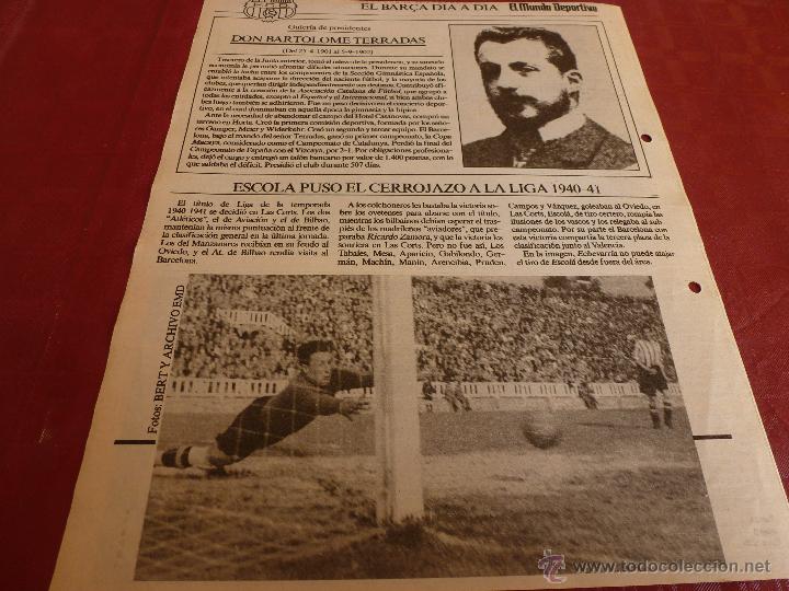 Sammelleidenschaft Sport: EL BAR&Ccedil;A DIA A DIA-HOJA ORIGINAL DEL COLECCIONABLE DEL MUNDO DEPORTIVO(JAIME NOLLA)