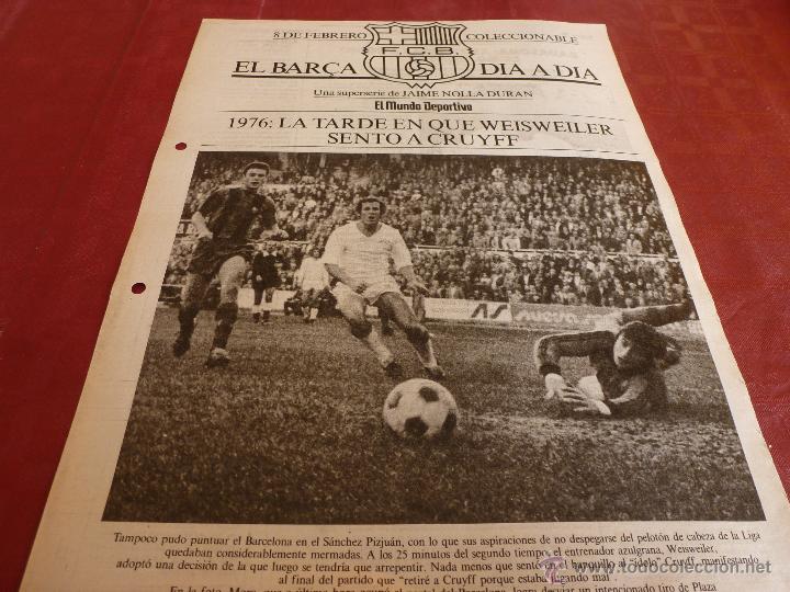 Coleccionismo deportivo: EL BAR&Ccedil;A DIA A DIA-HOJA ORIGINAL DEL COLECCIONABLE DEL MUNDO DEPORTIVO(JAIME NOLLA)