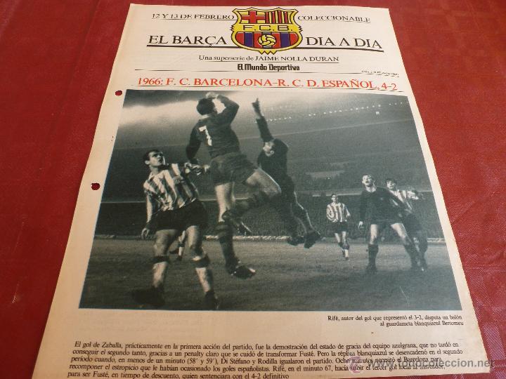 Coleccionismo deportivo: EL BAR&Ccedil;A DIA A DIA-HOJA ORIGINAL DEL COLECCIONABLE DEL MUNDO DEPORTIVO(JAIME NOLLA)