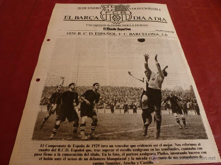 Sammelleidenschaft Sport: EL BAR&Ccedil;A DIA A DIA-HOJA ORIGINAL DEL COLECCIONABLE DEL MUNDO DEPORTIVO(JAIME NOLLA)
