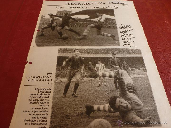 Coleccionismo deportivo: EL BAR&Ccedil;A DIA A DIA-HOJA ORIGINAL DEL COLECCIONABLE DEL MUNDO DEPORTIVO(JAIME NOLLA)