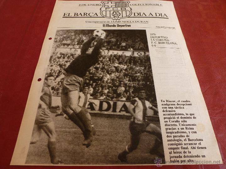 Coleccionismo deportivo: EL BAR&Ccedil;A DIA A DIA-HOJA ORIGINAL DEL COLECCIONABLE DEL MUNDO DEPORTIVO(JAIME NOLLA)