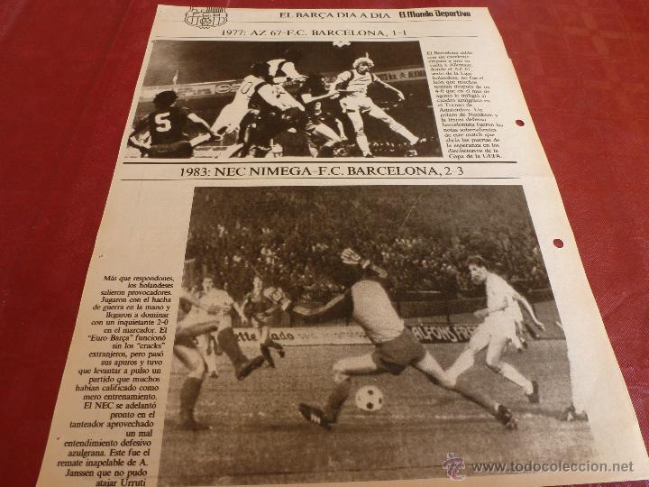 Coleccionismo deportivo: EL BAR&Ccedil;A DIA A DIA-HOJA ORIGINAL DEL COLECCIONABLE DEL MUNDO DEPORTIVO(JAIME NOLLA)