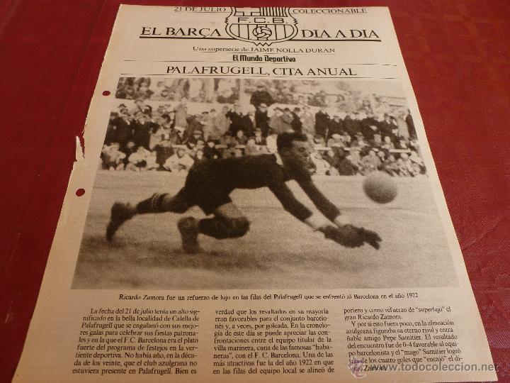 Coleccionismo deportivo: EL BAR&Ccedil;A DIA A DIA-HOJA ORIGINAL DEL COLECCIONABLE DEL MUNDO DEPORTIVO(JAIME NOLLA)