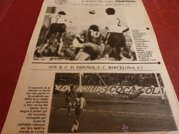 Sammelleidenschaft Sport: EL BAR&Ccedil;A DIA A DIA-HOJA ORIGINAL DEL COLECCIONABLE DEL MUNDO DEPORTIVO(JAIME NOLLA)