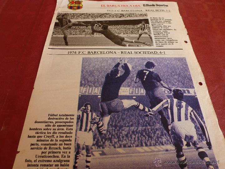 Sammelleidenschaft Sport: URRUTI,EL BAR&Ccedil;A DIA A DIA-HOJA ORIGINAL DEL COLECCIONABLE DEL MUNDO DEPORTIVO(JAIME NOLLA)