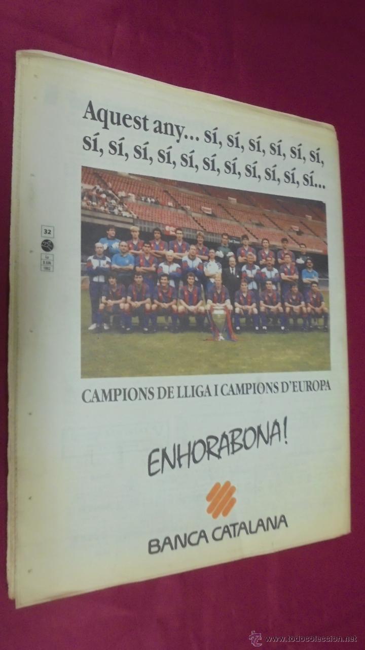 Coleccionismo deportivo: MUNDO DEPORTIVO. Nº 21.894. 8 JUNIO 1992. EL BARCELONA CAMPEON DE LA LIGA 91 - 92. - Foto 5 - 50653727
