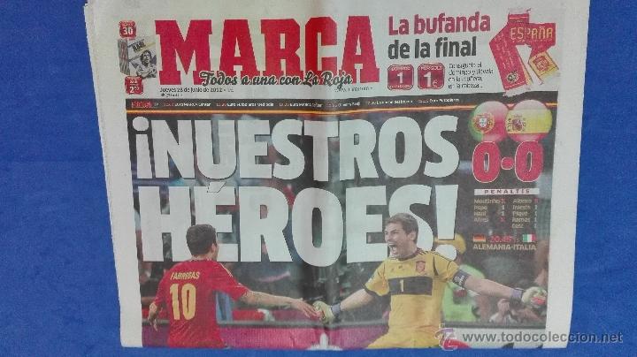 Coleccionismo deportivo: MARCA - EUROCOPA, 28 DE JUNIO 2012. NUESTRO HEROES. - Foto 1