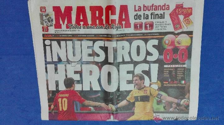 Coleccionismo deportivo: MARCA - EUROCOPA, 28 DE JUNIO 2012. NUESTRO HEROES. - Foto 3