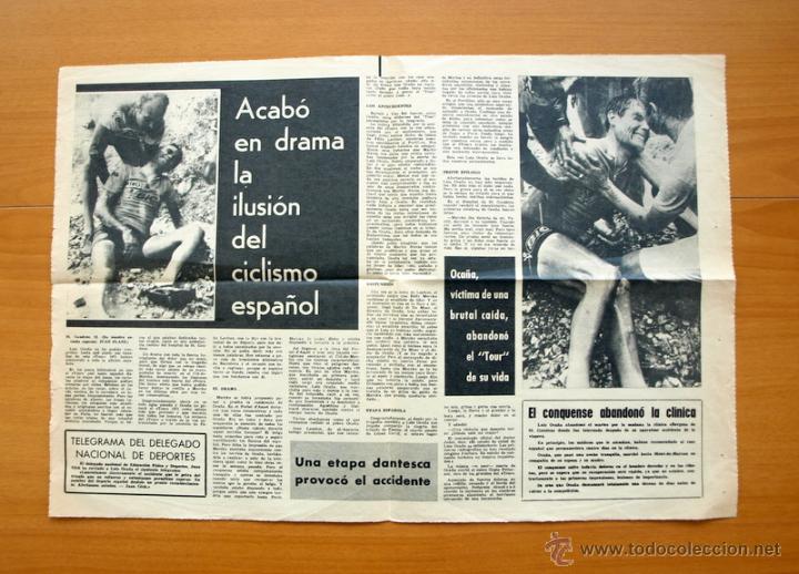 Coleccionismo deportivo: Ciclismo - Caida y abandono de Luis Oca&ntilde;a en el Tour de 1971 cuando iba lider de la prueba