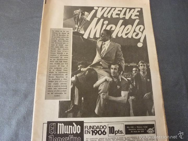 Coleccionismo deportivo: MUNDO DEPORTIVO(5-5-76)!!VUELVE MICHELS!!-HOY FINAL RECOPA EUROPA WEST HAM-ANDERLECHT-FOTOS