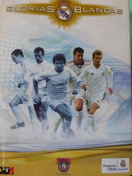 Coleccionismo deportivo: GLORIAS BLANCAS - CAJA ESTUCHE con 13 DVDs: Obra completa. Editado por Marca 70 años - REAL MADRID - Foto 6 - 255361735