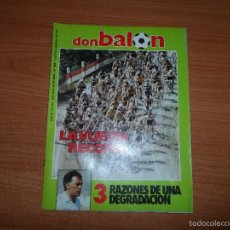Coleccionismo deportivo: DON BALON Nº 497 COLOR BERTONI NAPOLES - CLEMENTE ATHLETIC BILBAO - BASKET RON NEGRITA CICLISMO 1985. Lote 55710621
