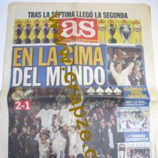 Coleccionismo deportivo: DIARIO AS 1998 REAL MADRID CAMPEON COPA CAMPEONATO INTERCONTINENTAL 98