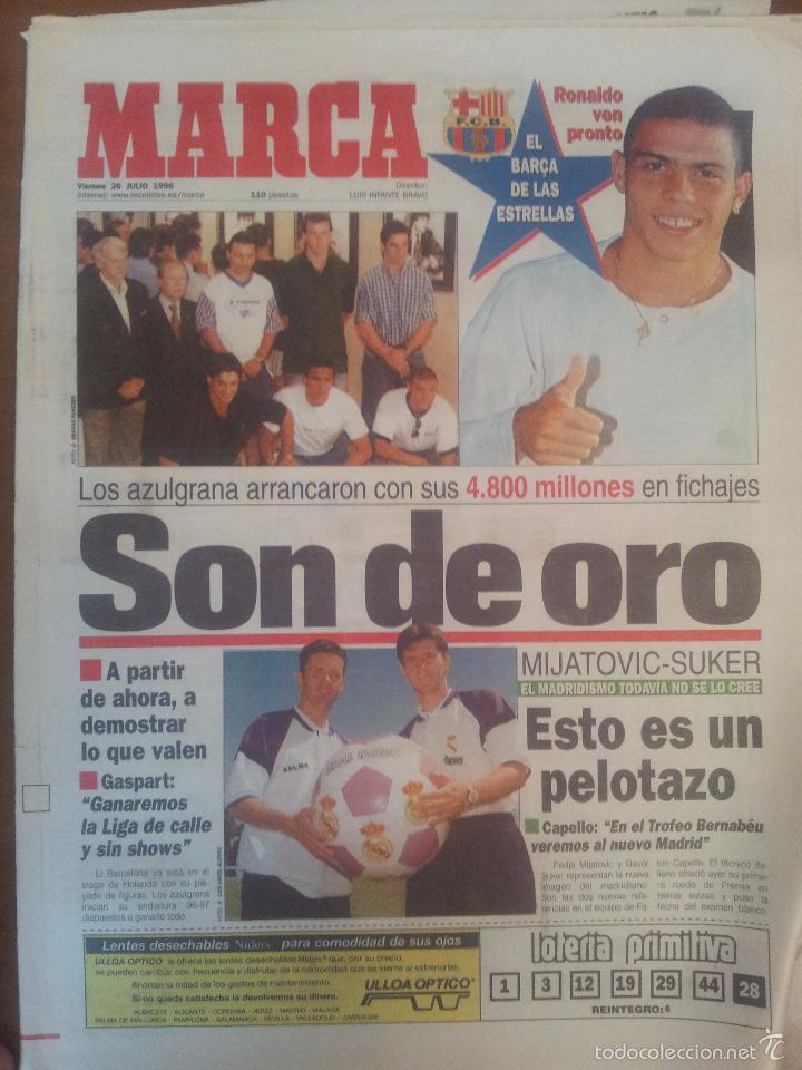 Coleccionismo deportivo: MARCA 26/JULIO/1996 SON DE ORO - Foto 1