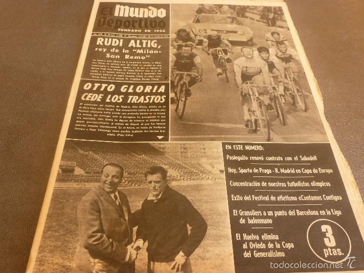 Coleccionismo deportivo: MUNDO DEPORTIVO(20-3-68)REXACH(BAR&Ccedil;A) RUDY ALTIG,EL PRINCIPE CON EL TENIS,MODA 1968