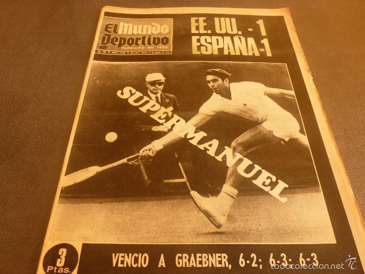 Sammelleidenschaft Sport: MUNDO DEPORTIVO(17-8-68)C.D.SAN ANDR&Eacute;S,TENIS SANTANA SUPERMANUEL,KIRK DOUGLAS,FOZ,ZABALZA(BAR&Ccedil;A).