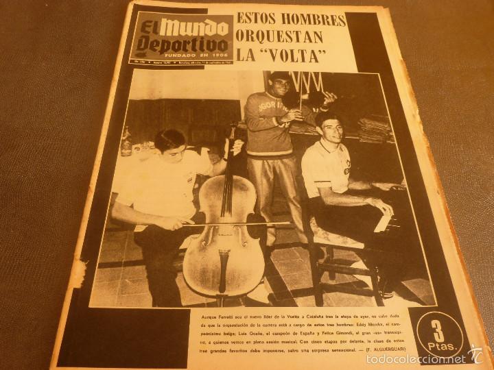Sammelleidenschaft Sport: MUNDO DEPORTIVO(11-9-68)LA VOLTA,ESNAOLA(R.SOCIEDAD),SANTOS(ZARAGOZA)G&Aacute;RATE(AT.MADRID).