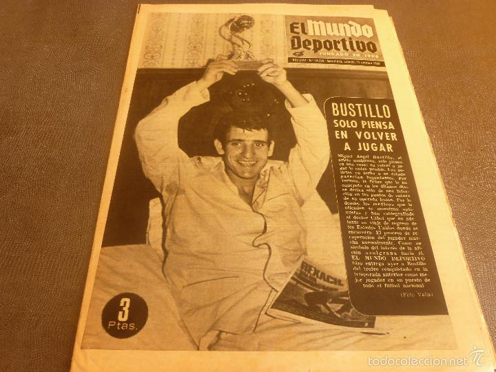 Sammelleidenschaft Sport: MUNDO DEPORTIVO(11-10-69)BUSTILLO(BAR&Ccedil;A) EL ONTENIENTE,TENIS GISBERT Y ORANTES,FIRESTONE.