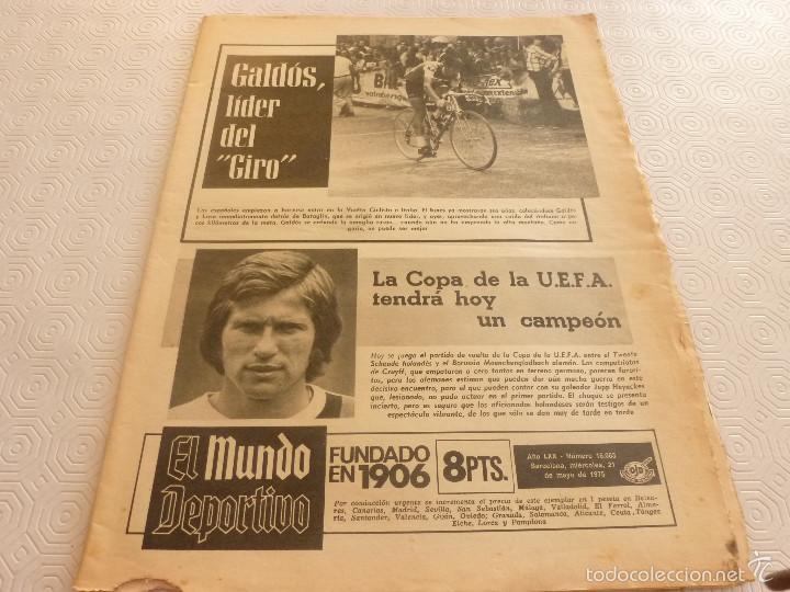 Sammelleidenschaft Sport: MUNDO DEPORTIVO(21-5-75)HOY FINAL UEFA TWENTE-BORUSSIA,EL ESPA&Ntilde;OL DE VACACIONES.