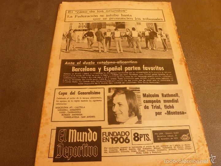 Sammelleidenschaft Sport: MUNDO DEPORTIVO(21-12-74)INDIO(ELCHE)FUTBOL JUVENIL,DE FELIPE ARIETA  ESPA&Ntilde;OL-H&Eacute;RCULES,MARCIAL(BAR&Ccedil;A