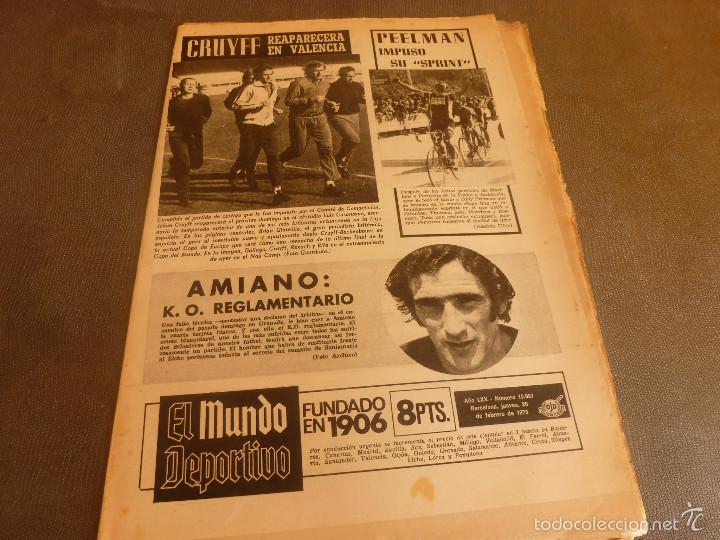 Sammelleidenschaft Sport: MUNDO DEPORTIVO(20-2-75)CRUYFF Vs BECKENBAUER,JUANJO(BURGOS) VALENCIA,ELCHE,MARINHO(BAR&Ccedil;A)