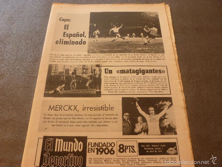 Sammelleidenschaft Sport: MUNDO DEPORTIVO(3-4-75)COPA ESPA&Ntilde;OL 1 L.PALMAS 2,MALLORCA 1 S.ANDR&Eacute;S 1,BAR&Ccedil;A AT.6 HERCULES 1,CELTA .