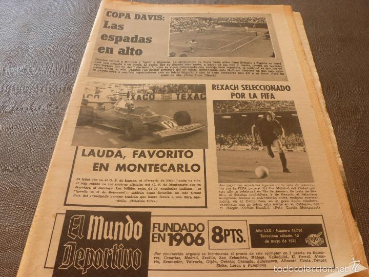 Sammelleidenschaft Sport: MUNDO DEPORTIVO(10-5-75)CLARES,TORRES(BAR&Ccedil;A)GARCIA REM&Oacute;N Y MIGUEL ANGEL(R.MADRID)ADELARDO(AT.MADRID)