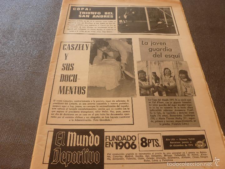 Sammelleidenschaft Sport: MUNDO DEPORTIVO(4-12-75)COPA SAN ANDR&Eacute;S 3 LINARES 1,URRUTI(R.SOCIEDAD)CARMELO(CELTA)IRURETA(BILBAO)