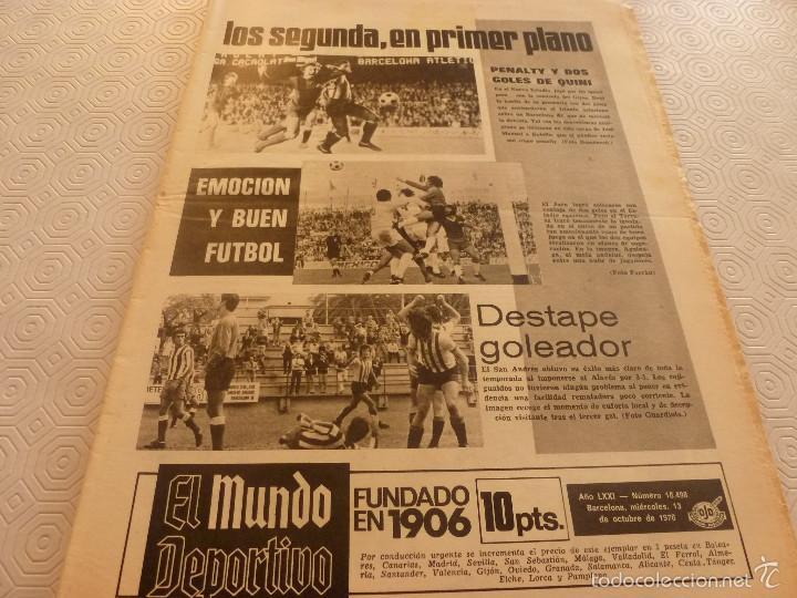 Sports collectibles: MUNDO DEPORTIVO(13-10-76)75 ANIV. ESPA&Ntilde;OL 1 DINAMO KIEV 3 !!! SAN ANDR&Eacute;S 3 ALAV&Eacute;S 1,BAR&Ccedil;A AT.-GIJ&Oacute;N
