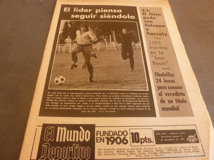 Sammelleidenschaft Sport: MUNDO DEPORTIVO(2-12-76)CELTA TODO FURIA,MENDIA(BILBAO) 9 CM. M&Aacute;S QUE IRIBAR,CRUYFF.