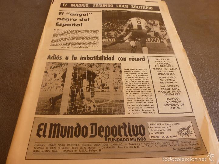Collezionismo sportivo: MUNDO DEPORTIVO(17-10-77)ESPA&Ntilde;OL 2 RAYO 1 !!DEBUT URRUTI EN SARRI&Aacute; !! TENIS CONDE GOD&Oacute;,BAR&Ccedil;A.