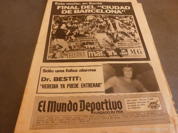 Sammelleidenschaft Sport: MUNDO DEPORTIVO(29-8-79)TROFEO CIUDAD  BARCELONA,ESPA&Ntilde;OL 2 CRUZ AZUL 1,EL CARRANZA BAR&Ccedil;A NO,LLOPART.