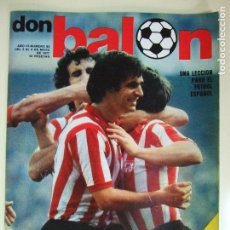 Coleccionismo deportivo: REVISTA DON BALÓN Nº 82 AÑO 1977 - ATHLETIC DE BILBAO , HEREDIA , LEAL , CEREBRO VELAZQUEZ. Lote 61677920