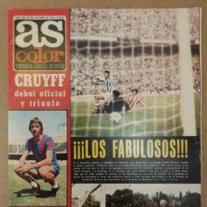 Coleccionismo deportivo: AS COLOR-N 128-30/10/1973-URIARTE-GALIANA (2)-URÍA-MERCKX-KOVACS-PÓSTER SELEC. ESPAÑOLA FÚTBO