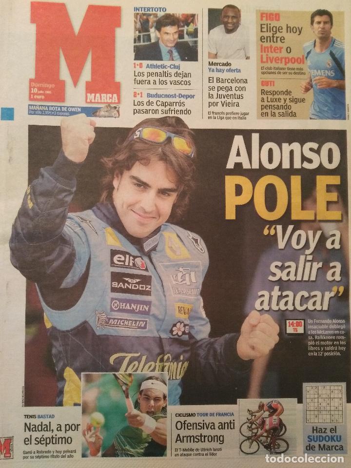 Coleccionismo deportivo: MARCA 10/JULIO/2005 ALONSO POLE - Foto 1
