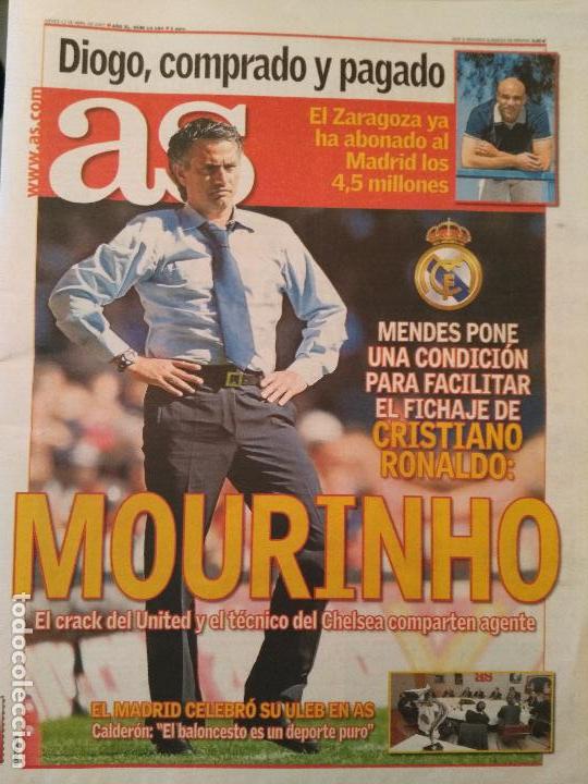 Coleccionismo deportivo: AS 12/ABRIL/2007 MOURINHO - Foto 1