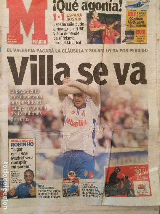 Coleccionismo deportivo: MARCA 9/JUNIO/2005 VILLA SE VA AL VALENCIA - Foto 1