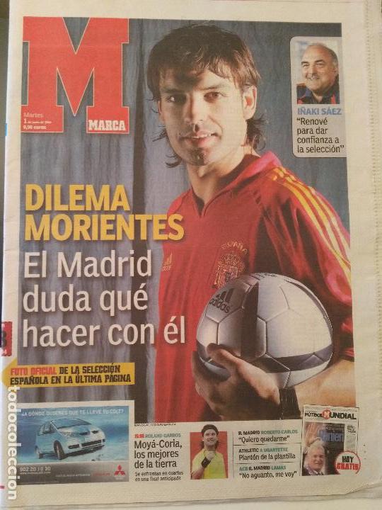 Coleccionismo deportivo: MARCA 1/JUNIO/2004 MORIENTES PORTADA - Foto 1