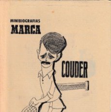 Coleccionismo deportivo: 15 JULIO 1970. COUDER, EL INGENIERO DEL TENIS. MINIBIOGRAFIAS MARCA. TENISTA