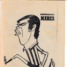 Coleccionismo deportivo: 19 JULIO 1971. LUIS ARAGONES. MINIBIOGRAFIAS MARCA. FUTBOLISTA