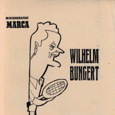 Coleccionismo deportivo: 29 AGOSTO 1971. WILHELM, EL HITCHCOCK DEL TENIS. MINIBIOGRAFIAS MARCA. TENISTA