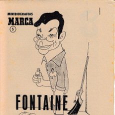 Coleccionismo deportivo: 28 JUNIO 1972. FONTAINE, EL PICHICHI DE LOS MUNDIALES. MINIBIOGRAFIAS MARCA 5. FUTBOLISTA